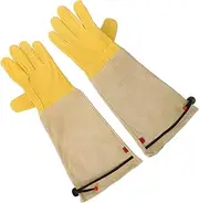 TINEASUR 1 Pair Gardening Protective Gloves Moisturizer Safety Warmer Pet Working Puncture Kit Chemical Grade Anti Cut For Work Duty Bramble Proof Thorn Whittling Weeding Pigskin