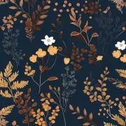 Dark Blue Floral Wallpaper Peel and Stick Wallpaper Leaf Wallpapers Gold Leaf...