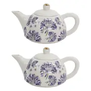 2x Agapantha 19.5cm Teapot Porcelain Decor Tea Brewing Container Pot w/ Handle