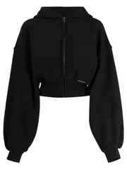 [T By Alexander Wang] 附胸罩短拉鍊連帽衫