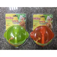 在飛比找蝦皮購物優惠-Nuby 副食品學習吸盤碗 附匙 橘/綠/淺綠 共三色