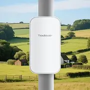 2025 Outdoor WiFi Extender Pro｜WiFi Booster｜IP65 Weatherproof｜AC1200Mbps｜AI Watchdog｜Covers Up to Least 3440 Sq. ft and 30 Devices｜Ethernet Port Support Repeater｜Wi-Fi Signal Repeater for Farm,Yard.