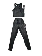 90 DEGREE BY REFLEX Black Women's Activewear Set Size XS