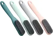 BEBEMOKO 4 Pcs Long Handle Cleaning Brush for Shoes and Clothes Soft Bristle Housework Brush for Efficient Dust Removal Portable and Practical Grey