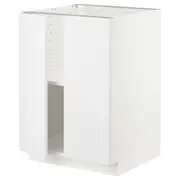 METOD base cabinet with shelves/2 doors, white/Ringhult white, 60x60x80 cm