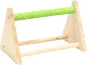 Parrot Stand, Wood Bird Playground, Triangle Parrot Perch Playground for Parakeet Canary Cockatiel Finch Cage Activity Center