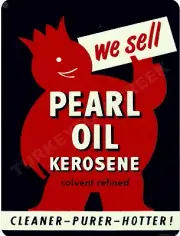 Pearl Oil Kerosene 9" x 12" Metal Sign
