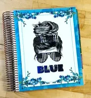 Police Woman Back the Blue Badge Cover Set 4 use w/ Erin Condren Life Planner