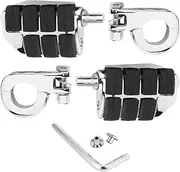 Footrest, 32mm Motorcycle Pegs Pair with Fixing Bracket for Motorbike ATV UTV Scooter, Rider Foot Pegs, Universal Mount Foot Supports