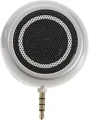 CHICAMPERA Wired Laptop Loudspeaker Compact USB Rechargeable Speaker Aux Input Portable Design for Desktop Use Mesh Finish