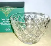 Lenox Irish Spring MacKenna Crystal Bowl 8" Made in Ireland #859472 New In Box