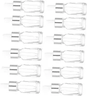 NULYLU 12Pcs Portable Glass Dropper Bottles Essential Oil Containers with Leak Design for Travel and Outdoor Use Wear Resistant Easy to Clean for Cosmetics