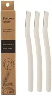 Biodegradable Eyebrow Razor | Dermaplaning Facial Razor for Women | Hair Trimmer for Face | 3 pcs