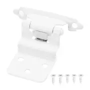 3/8" Inset Cabinet Door Hinges, 50 Pcs Self Closing Cabinet Hinge White