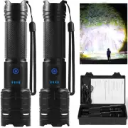 Rechargeable Flashlights 990,000 High Lumen, 2 Pack Super Bright LED Flashlig...