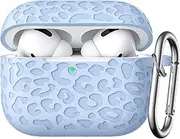 [DGege] Leopard Engraved for Airpods Pro 2nd Generation Case/Soft Silicone Compatible with Apple Airpods Pro 2nd Generation Cover,Front LED Visible.Lalic