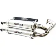 Trinity Racing Stage 5 Dual Exhaust System-Brushed for 2022 Polaris RZR Turbo R