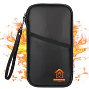 RFID Blocking Fireproof Document Bag Waterproof Passport Bag Valuables Organizer Bag File Organizer Bags