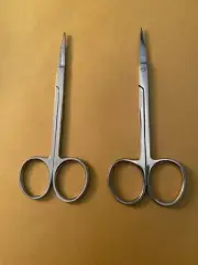 2 PC MULTI-PURPOSE SMALL SCISSORS FOR EYEBROWS NAILS HAIR BEARD CUTICLES THREAD