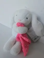 Carters Carter’s Just One You White Plush Bunny Stuffed Pink Blanket Baby