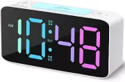 Cadmos Super Loud Alarm Clocks,Digital Clock with Colors NightLight Small Clocks