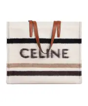 LARGE CABAS in STRIPED TEXTILE WITH CELINE JACQUARD One size Hazel/Black