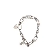 [ACNE STUDIOS] padlock chain necklace Silver