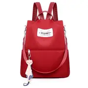 Outdoor Women Anti-Theft Backpack Oxford Cloth Waterproof Shoulder Bag Girls School Back Pack RED COLOR