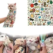 Cat Grooming Wrap, Cat Wrap For Grooming, Cat Swaddle Wrap, Cat Burrito Wrap, Cat Burrito Wrap For Nail Trimming, Anti-Bite, Anti-Scratch, Anti-Escape Restraint Wrap (A,L-under 11 lbs/5 kg)