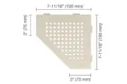 Schluter Systems Shelf Pentagonal Corner Square Ivory SES2D3TSI