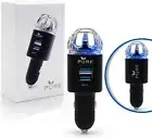 ✅PURE Car Air Purifier Dual USB Ports Quick Charge 3.0 Ionizer Deodorizer BLACK✅
