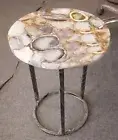 Natural White Agate Stone Luxury Bar Counter Table Handmade Furniture Home Decor