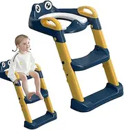 Toddler Bath Ladder, Potty Training Ladder | Foldable Potty Training Seat - Step Up Potty Seat, Non-Slip Step Stool with Handles for Travel