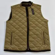 Tahari Men's Vest Brown Size S New w Tags Insulated, Pockets, Zip