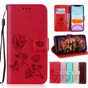 Leather Flip Wallet Case for iPhone 16 15 14 Plus 11 12 13 Pro Max XR 7 8 Cover