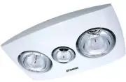 Martec CONTOUR-2 BATHROOM LIGHT 440x285mm 100W, 2x275W Infra Red Heat Lamp WHITE