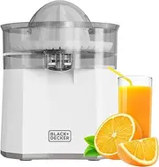 [BLACK+DECKER] BXCJ40E Electric Citrus Juicer | 40W | Continuous Pouring | Large Cone | Stainless Steel Drip Proof | Two-Way Rotation | BPA Free | Dustproof | Non-slip Base