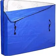 77 x 57 x 15inch Mattress Bags for Moving and Storage, Reusable Heavy Duty Tarp Waterproof Queen Size Bed Mattress Cover, Zippered Mattress Protector with 2 Strong Handles(Full Size)