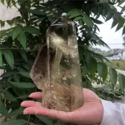 3.27LB Natural citrine Obelisk Quartz Crystal Point Wand Tower Healing