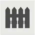 Picket Fence Solid Wall Cookie DIY Craft Reusable Stencil