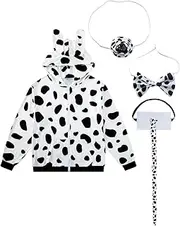 PROMOTED TO BIG SISTER Men's Dalmatian Hooded Sweatshirt 101 Days Of School Costume Halloween Party Dress Up
