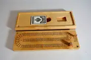Hand Made Cross Country Ski Hard Maple and Walnut Cribbage Board Kastle LN Ski