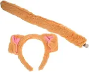 [Holibanna] Easter Pet Custom Headband Plush Animal Headdress Dog Ears Tail Soft Headband for Kids Party Decorative