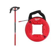 Milwaukee Conduit Bender+Handle Hand Tool w/ 100-ft Fish Tape+Non-Conductive Tip