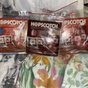 Cross Stitch Aida 14 Lot Of 3 Charles Craft Hopscotch Plaid Pink Red 15 x 15"