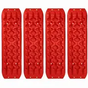 X-BULL 2 Pairs Recovery tracks Sand Mud Snow 4WD / 4x4 ATV Offroad Stronger Gen 3.0 - Red