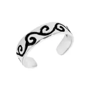 Contempo Swirl Band .925 Silver Toe/Pinky Ring