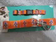Halloween Dog Collar & Leash Day Of The Dead New Extra Small See Pics