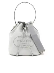 Prada Logo Drawstring Bucket Bag