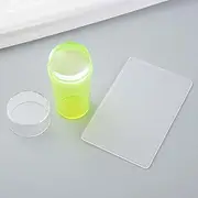 Mini Silicone Head Print DIY Manicure Nail Stamper Templates Jelly Nail Art Stamper Scraper Set Stamping Tools /315(Yellow)